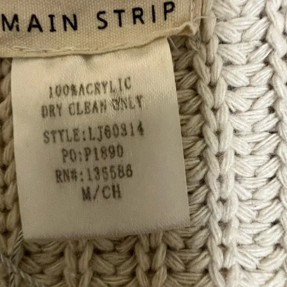 Main Strip Tan Hooded Cardigan Sweater - Picture 5 of 6